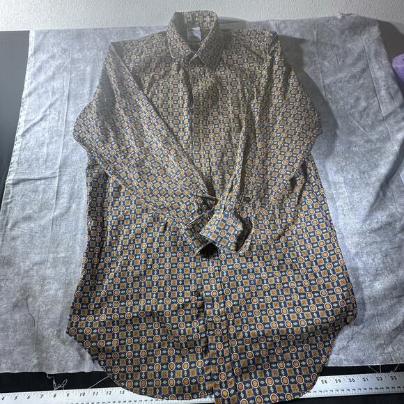 Ripley Custom Tailored Dress Shirt Pattern Print 100% Cotton Men’s Size XL - Picture 1 of 9